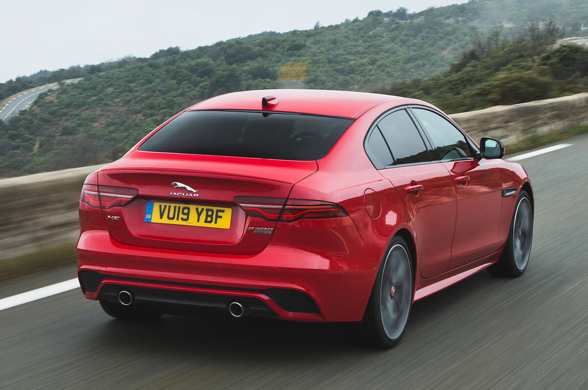 Jaguar XE rear three quarter Jaguar XE rear three quarter
