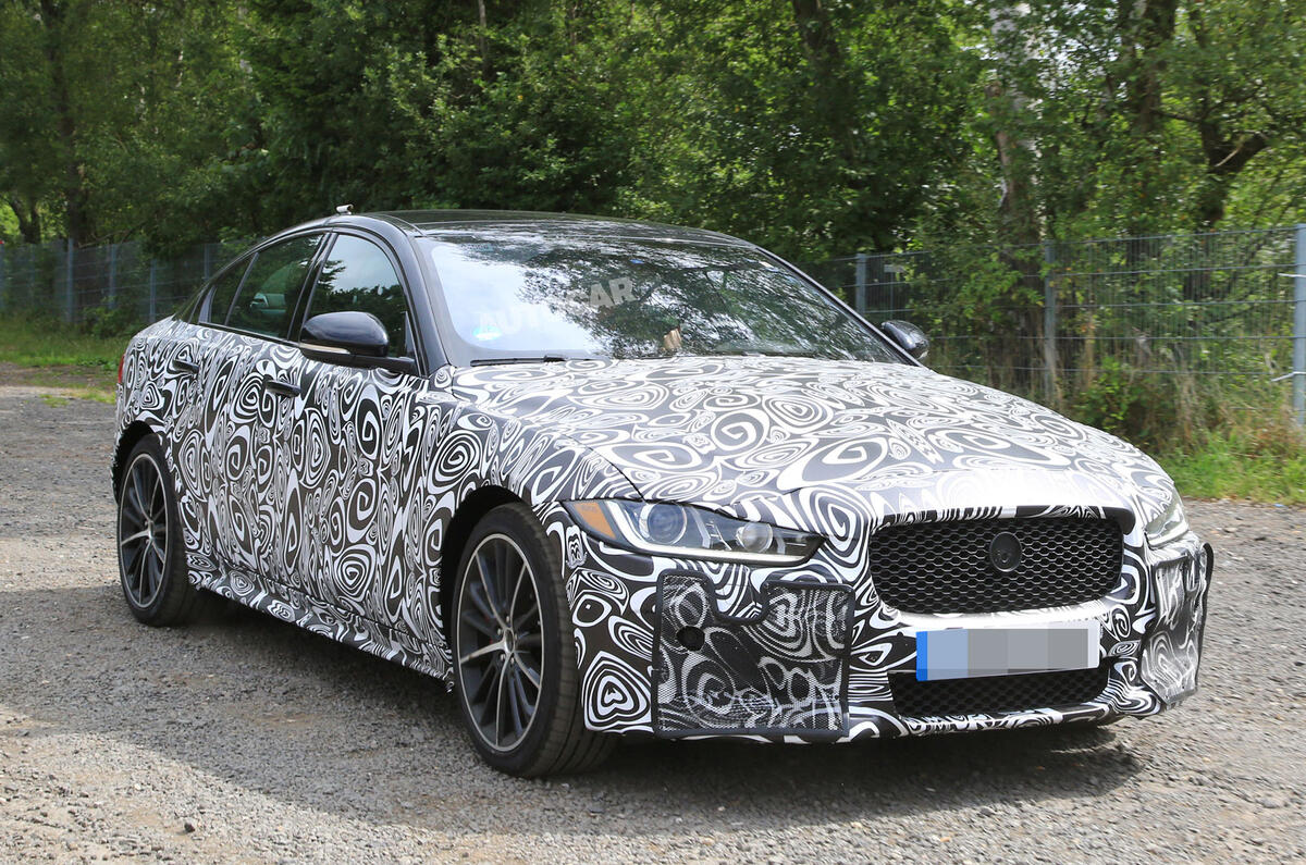Jaguar XE R development car fans flames for new 567bhp V8 model
