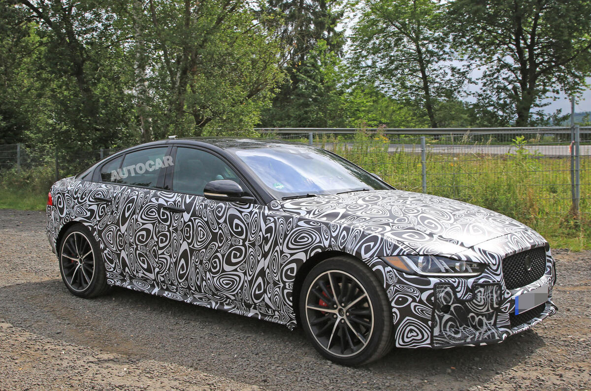 Jaguar XE R development car fans flames for new 567bhp V8 model