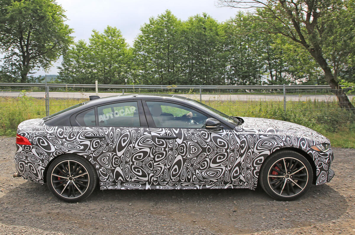 Jaguar XE R development car fans flames for new 567bhp V8 model