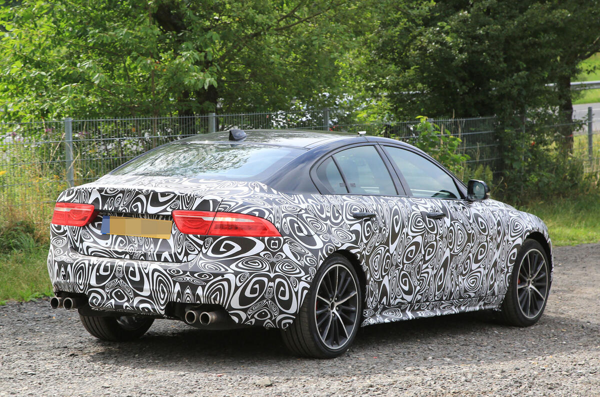 Jaguar XE R development car fans flames for new 567bhp V8 model