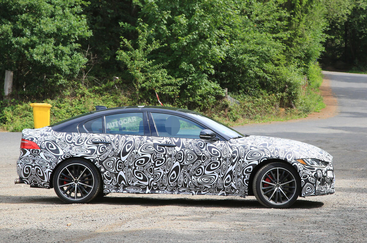 Jaguar XE R development car fans flames for new 567bhp V8 model