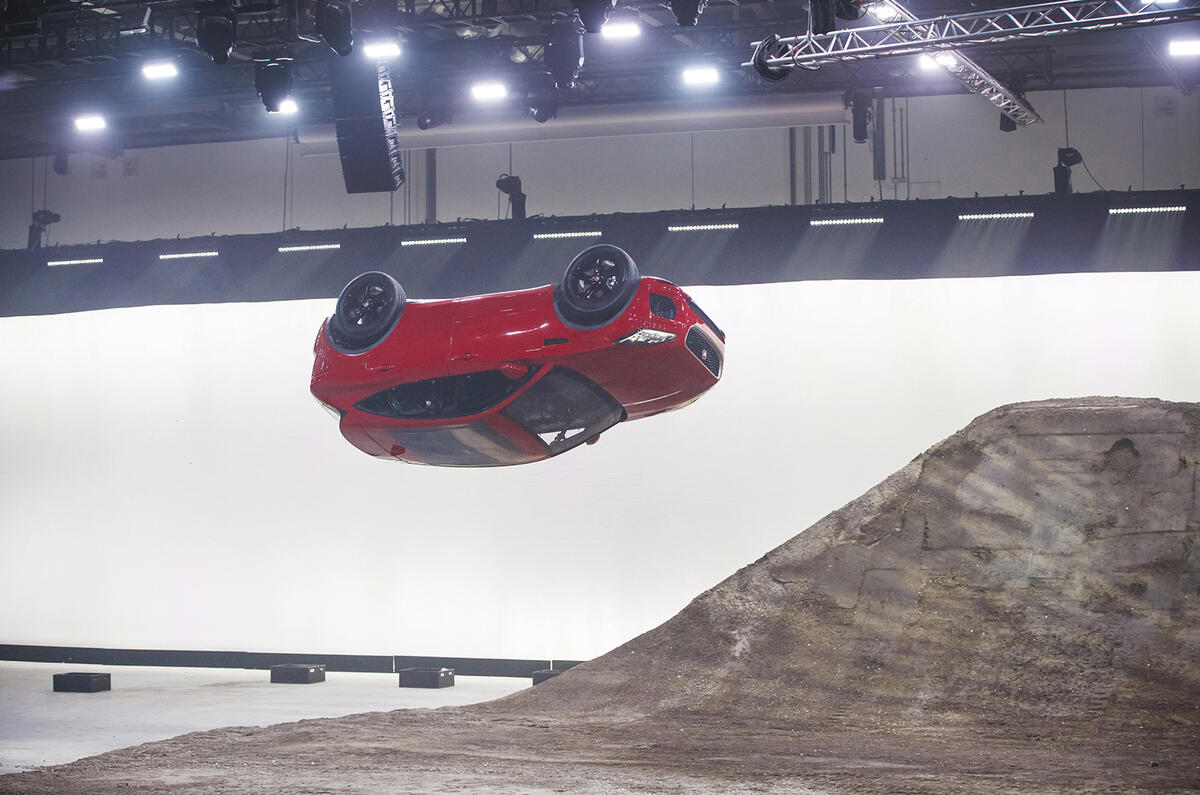 Jaguar E-Pace launch marked with record-breaking barrel roll