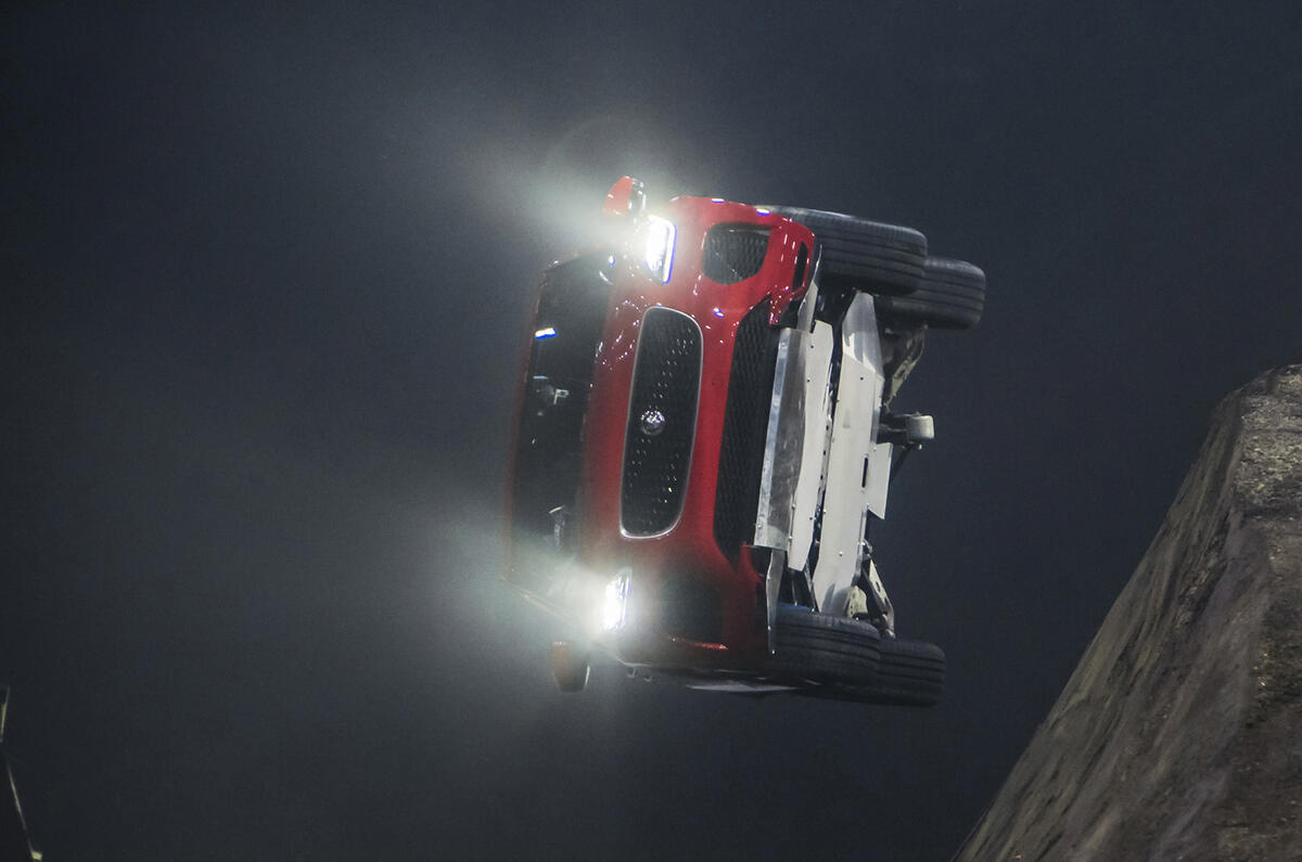 Jaguar E-Pace launch marked with record-breaking barrel roll