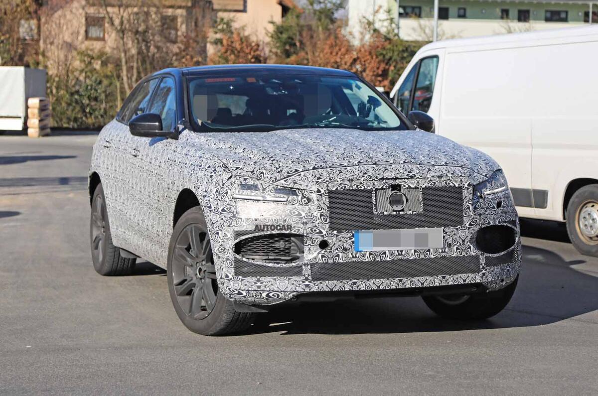 Jaguar F-Pace facelift spies front