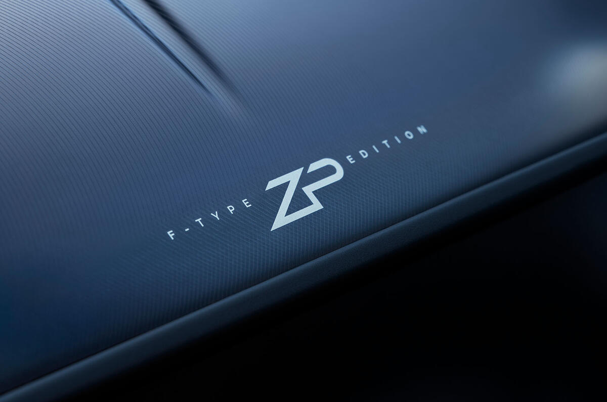Jaguar F Type ZP Edition badge Jaguar F Type ZP Edition badge