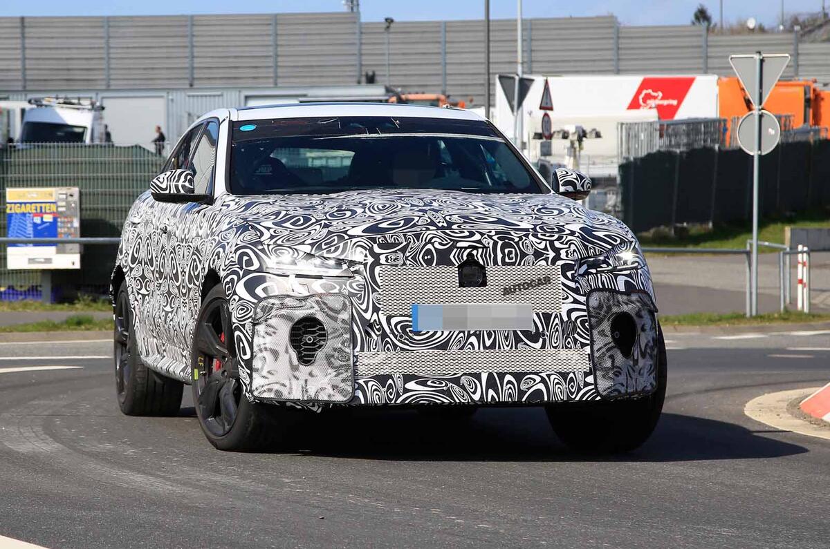 Jaguar F-Pace SVR facelift spyshot - front