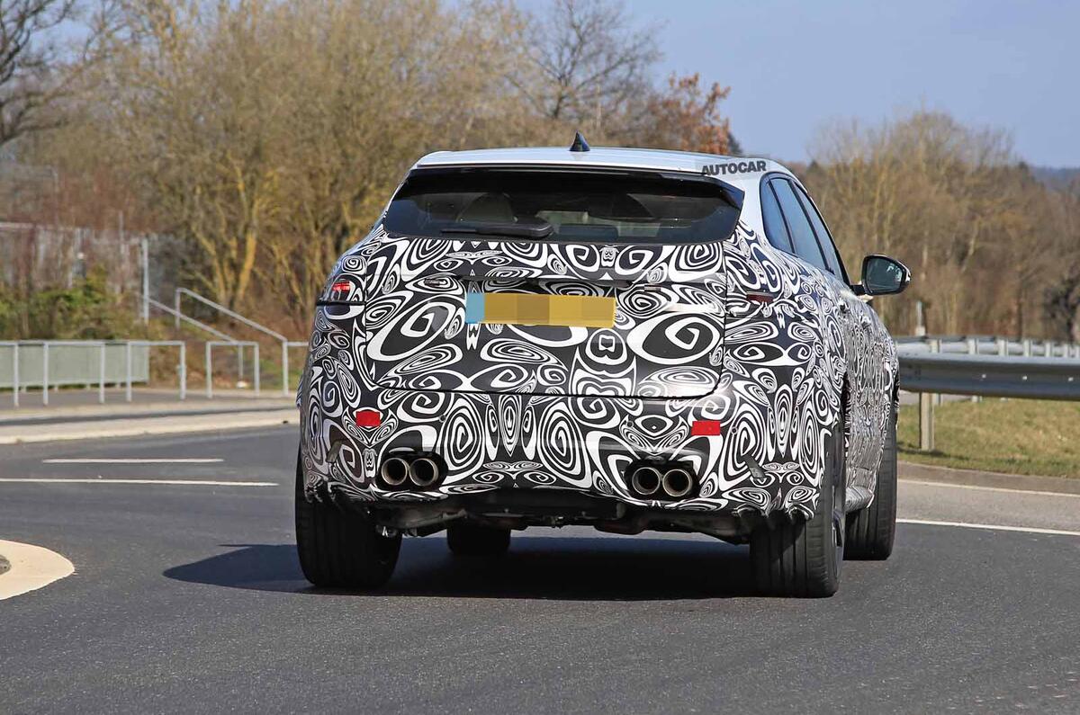 Jaguar F-Pace SVR facelift spyshot - rear