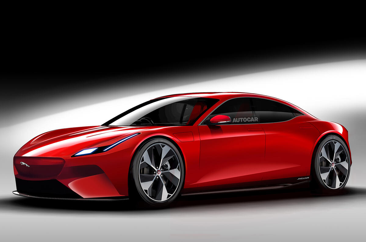 Jaguar saloon render 2020 - static side