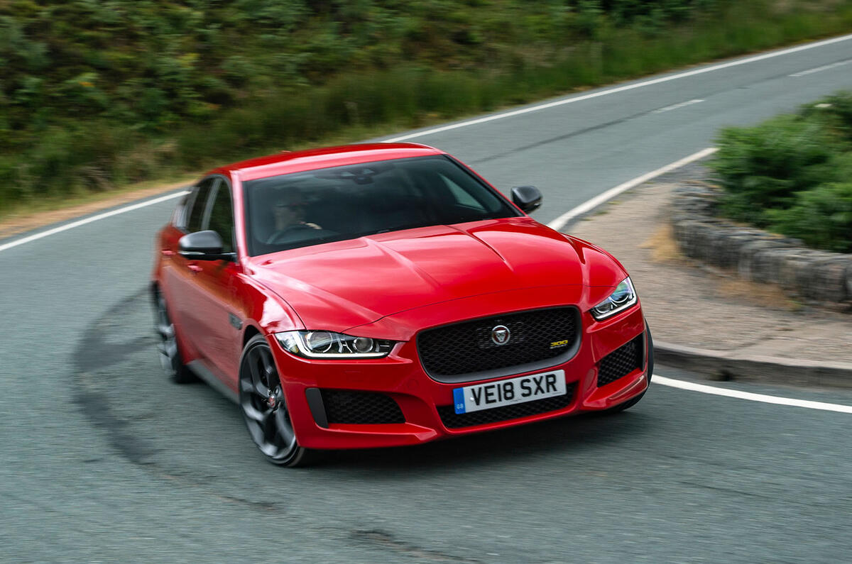Jaguar XE front threee quarter Jaguar XE front threee quarter