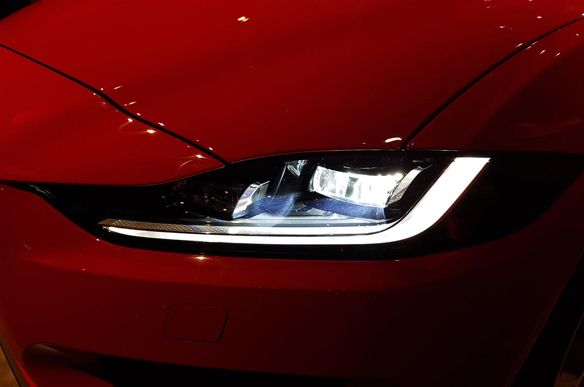 Jaguar XE 2019 facelift reveal event - headlights
