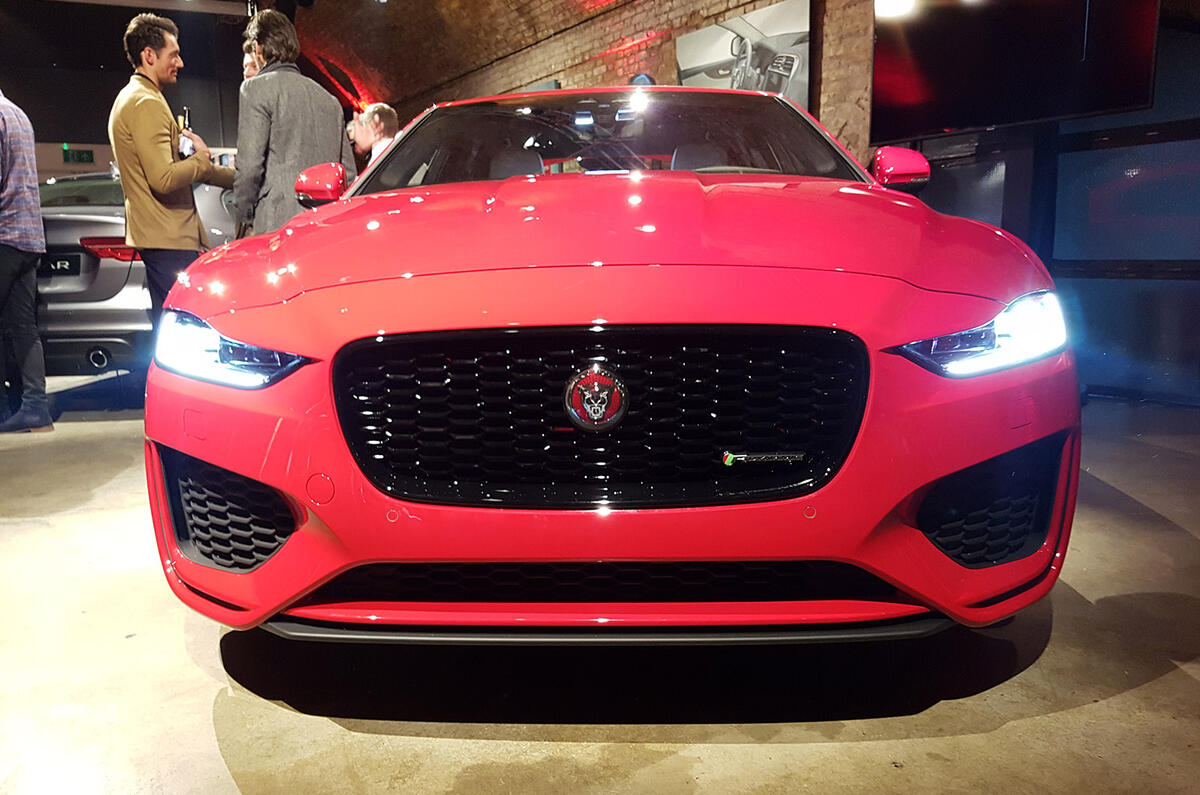 Jaguar XE 2019 facelift reveal event - nose