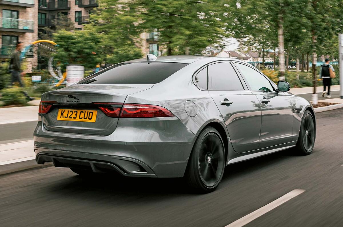 Jaguar XF rear three quarter tracking