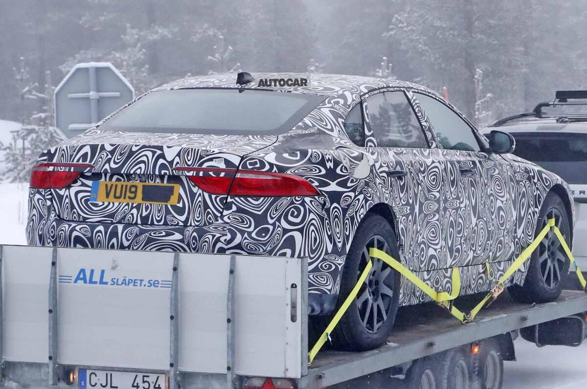 Jaguar XJ test mule rear