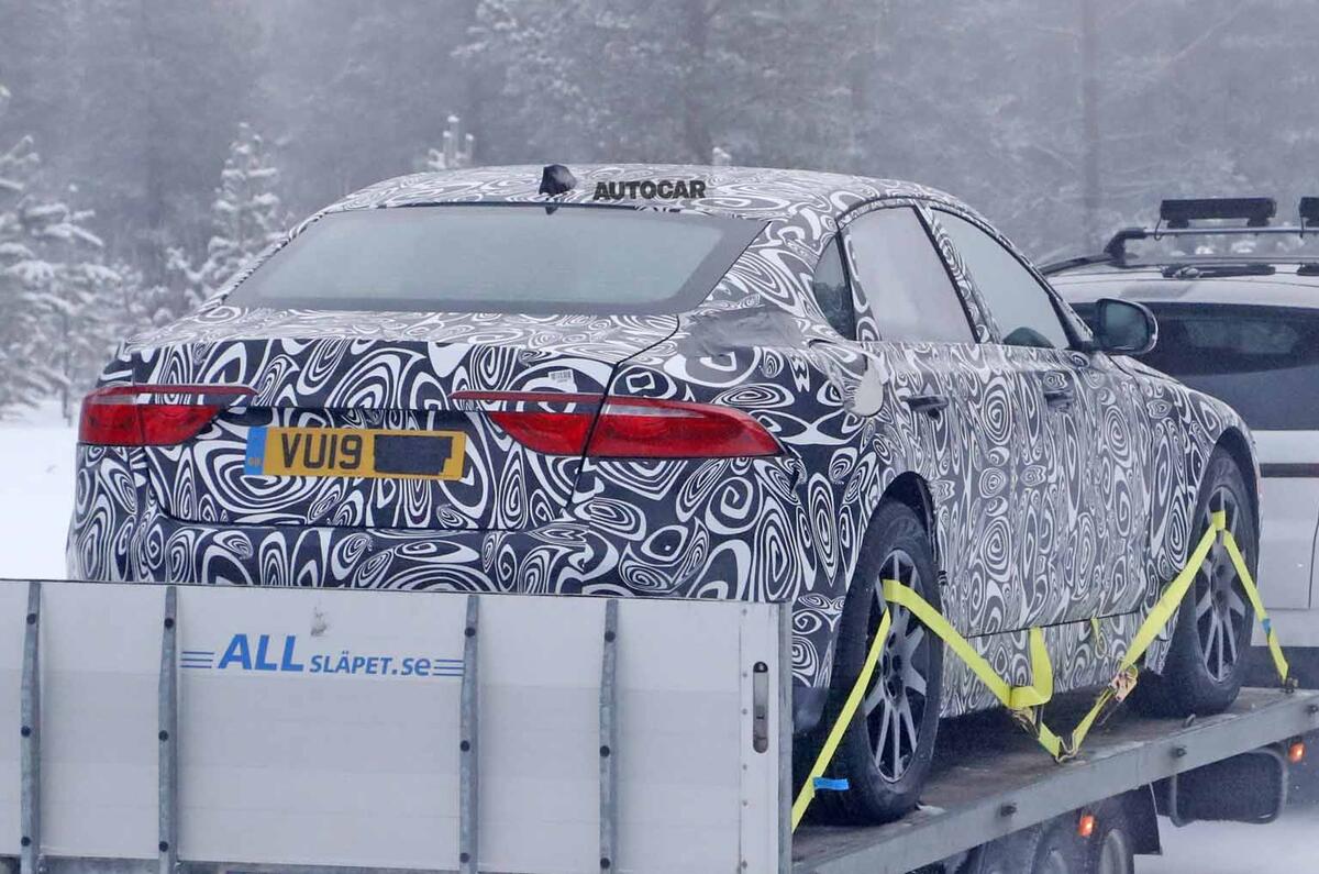 Jaguar XJ test mule rear far