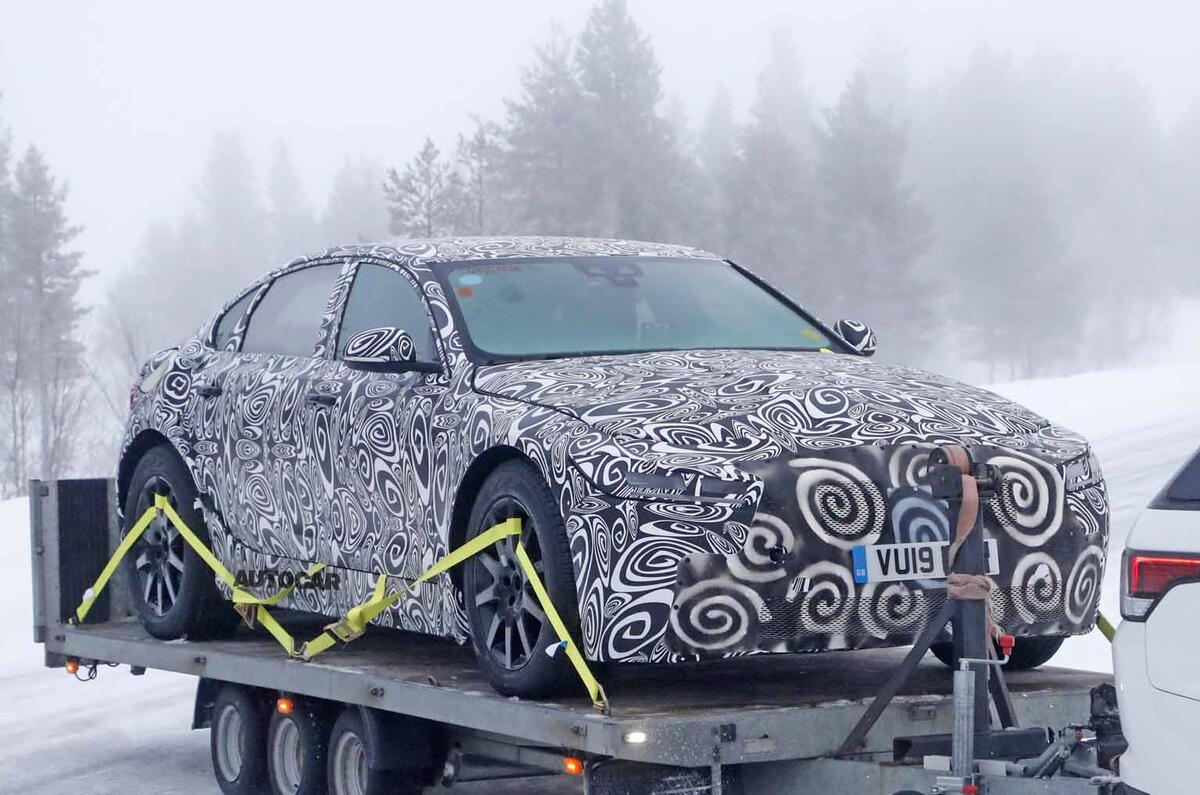 Jaguar XJ test mule front