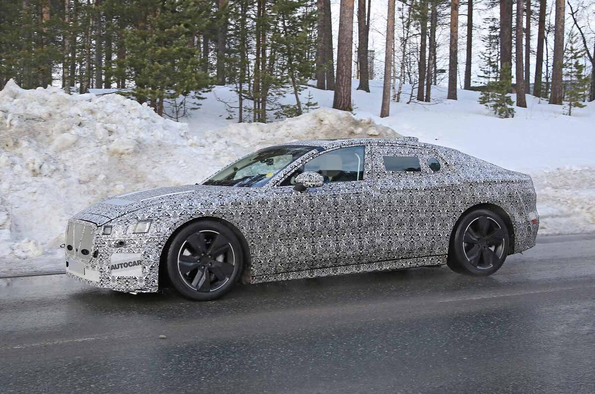 Jaguar XJ latest spyshot side front Jaguar XJ latest spyshot side front