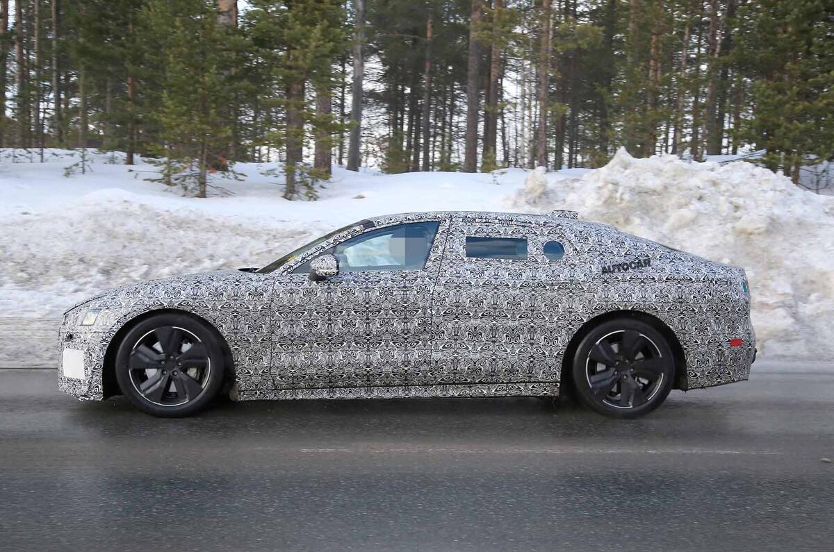 Jaguar XJ latest spyshot side Jaguar XJ latest spyshot side