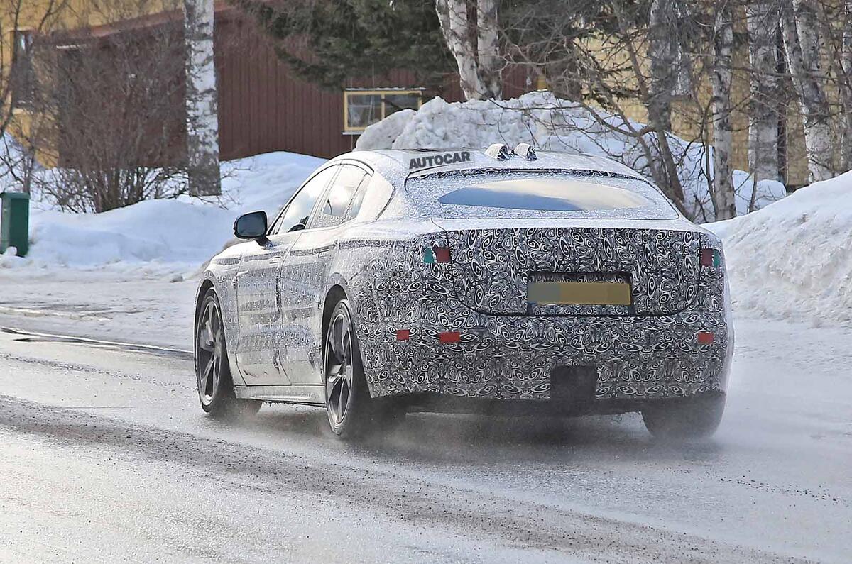 Jaguar XJ latest spyshot rear Jaguar XJ latest spyshot rear