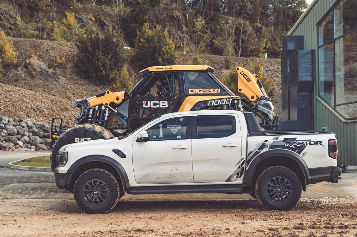 JCB Digatron parked next to Ford Ranger