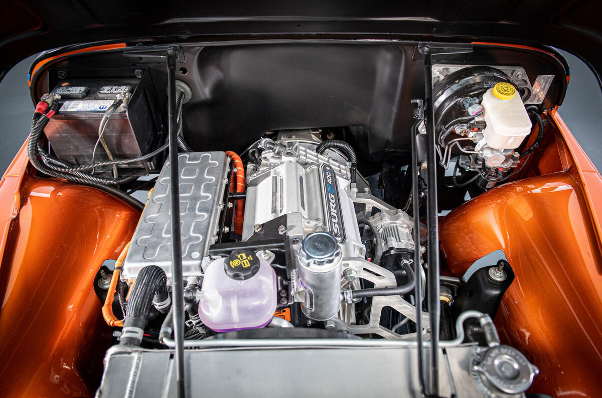 Jeep CJ Charge concept engine bay Jeep CJ Charge concept engine bay