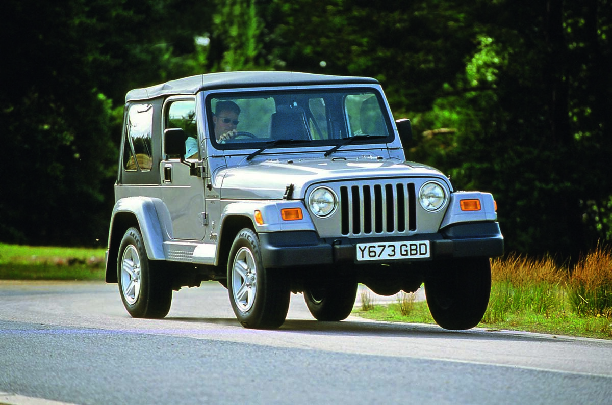 Jeep Wrangler TJ cornering - front