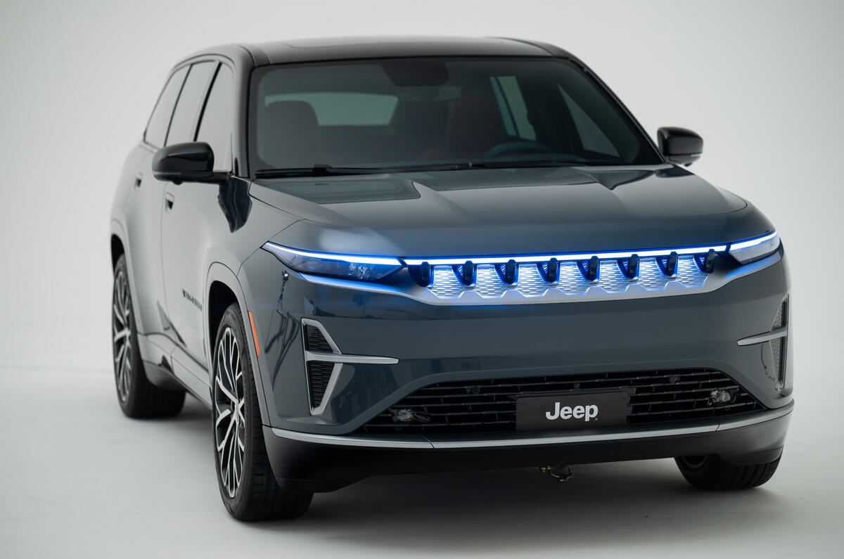 Jeep Wagoneer S EV front parked