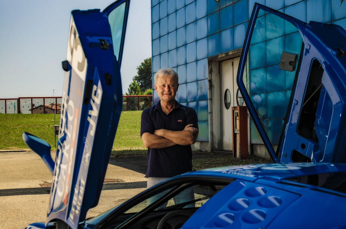 Loris Bicocchi with Bugatti EB110