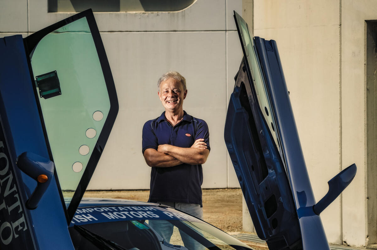 Loris Bicocchi with Bugatti EB110
