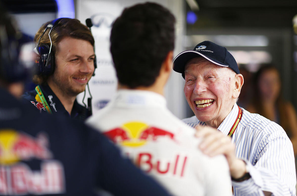Surtees with Red Bull's Daniel Ricciardo