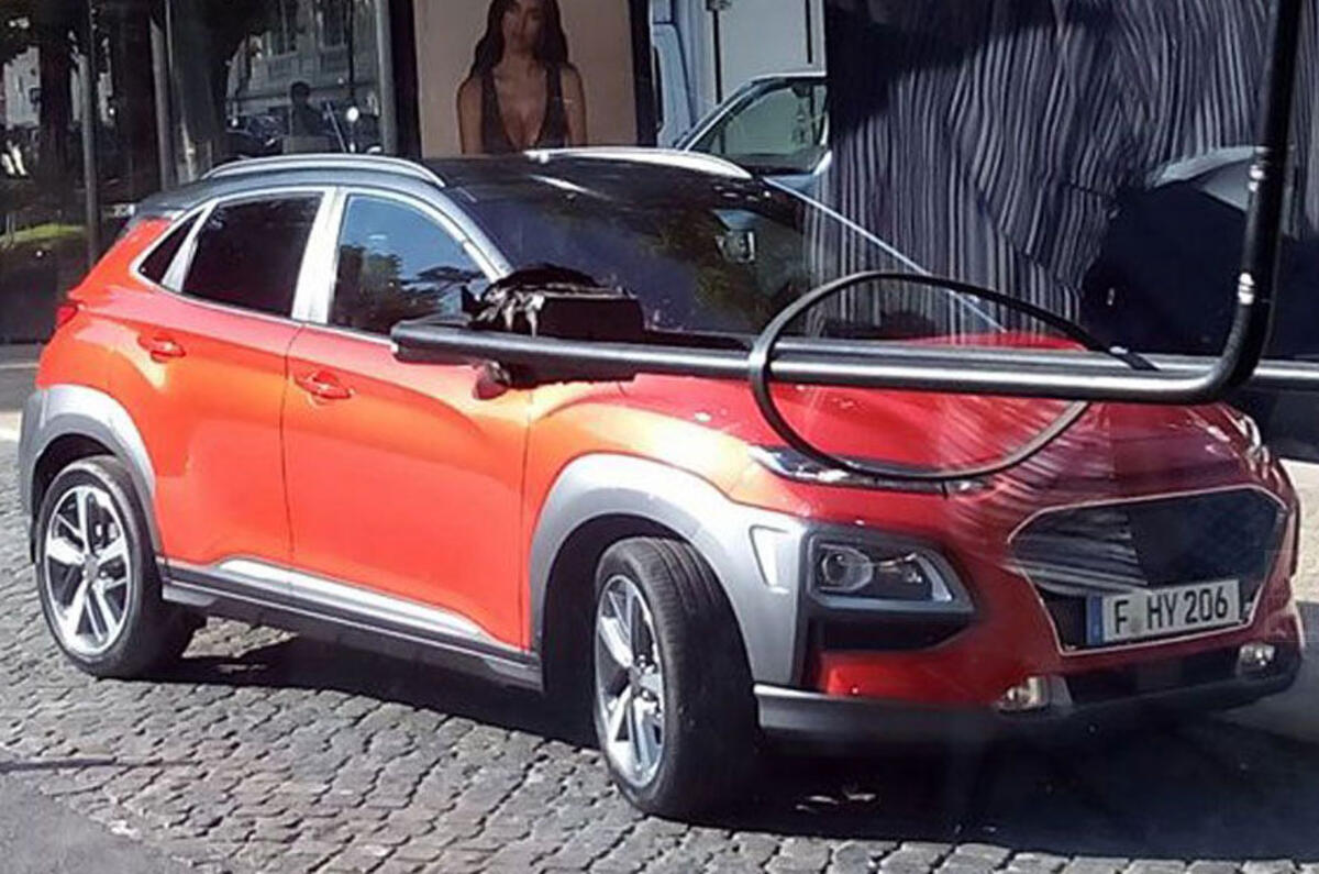 Hyundai Kona spotted undisguised ahead of summer reveal