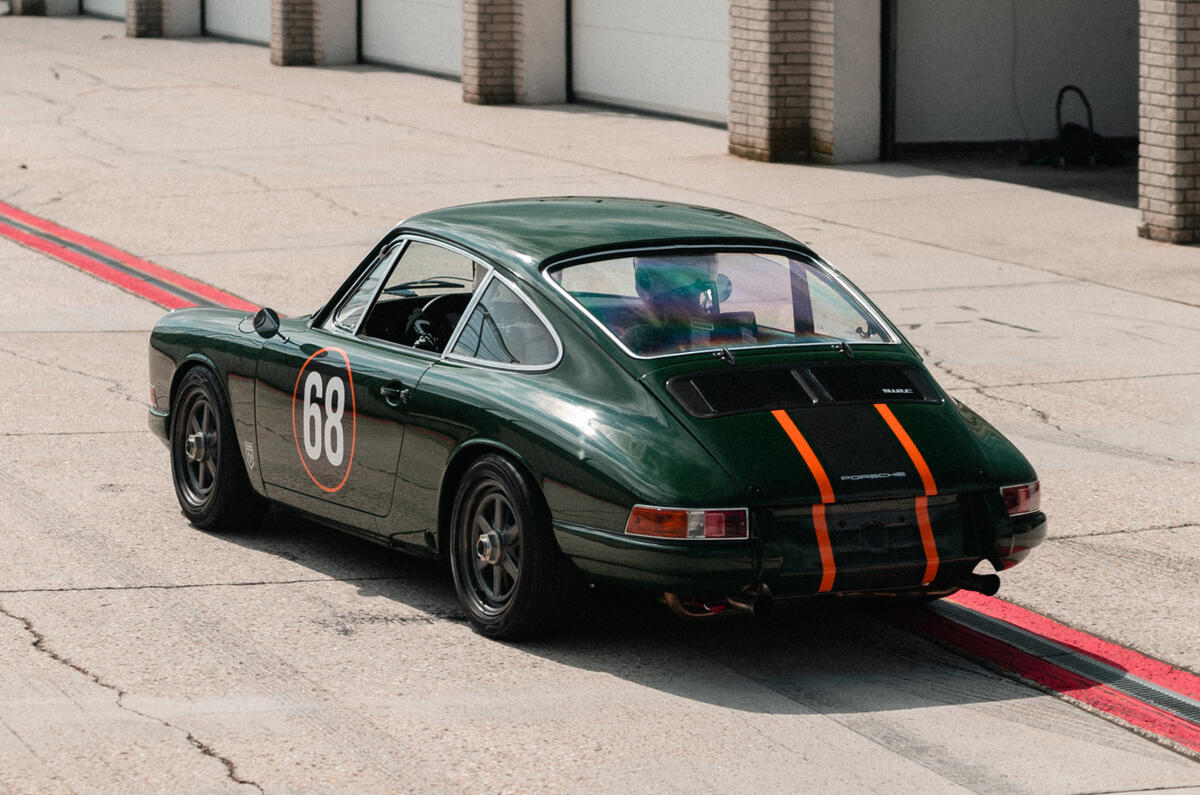 Kamm Porsche 912c restomod 2022 front quarter static track Kamm Porsche 912c restomod 2022 front quarter static track