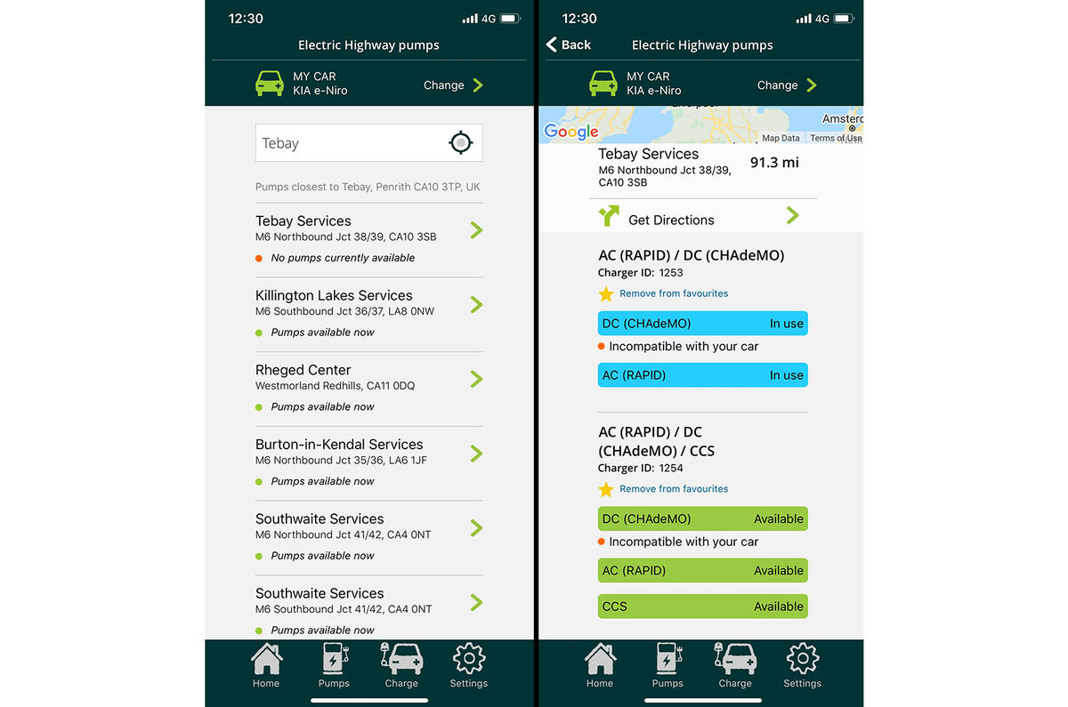 Kia e-Niro to Edinburgh - app Kia e-Niro to Edinburgh - app