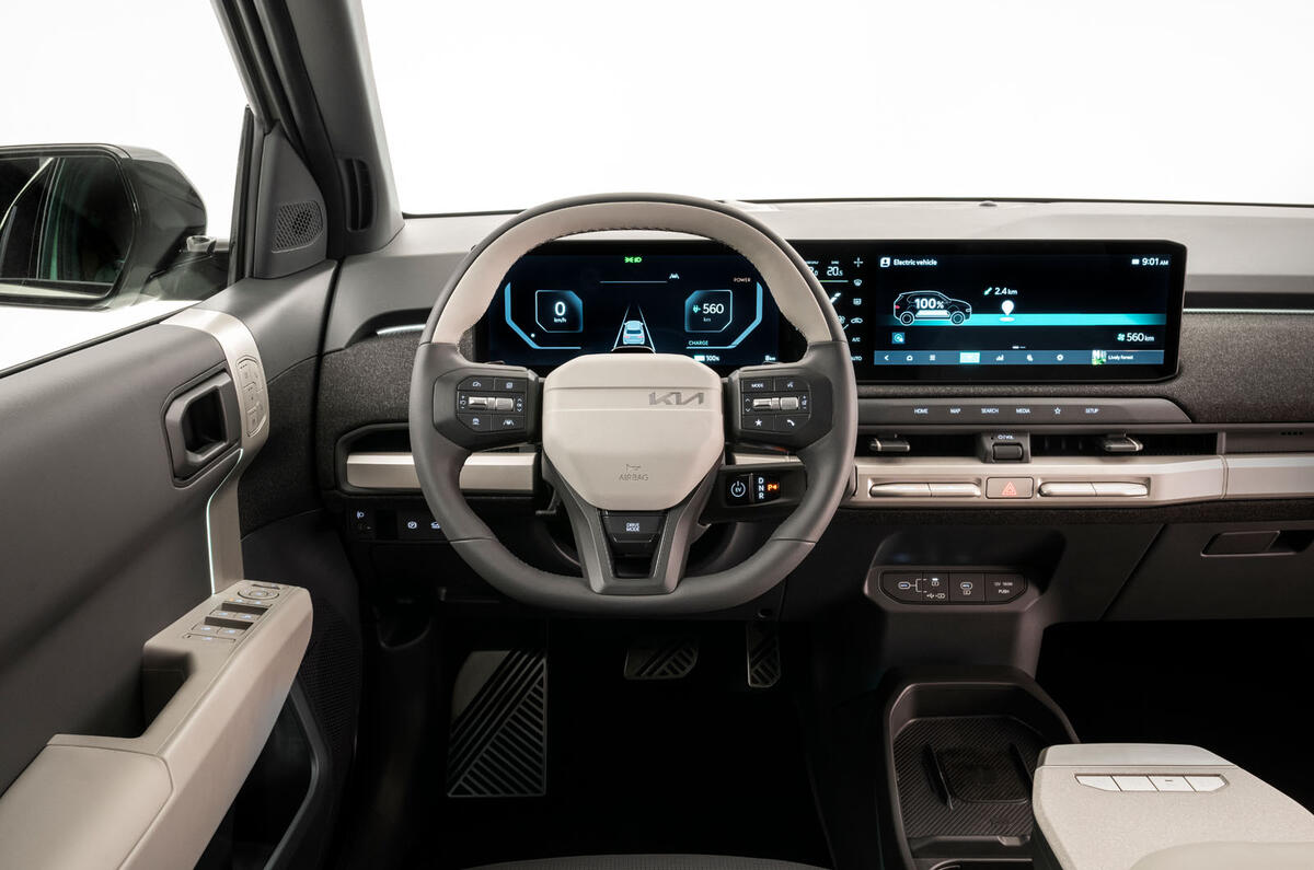 Kia EV3 dashboard close Kia EV3 dashboard close