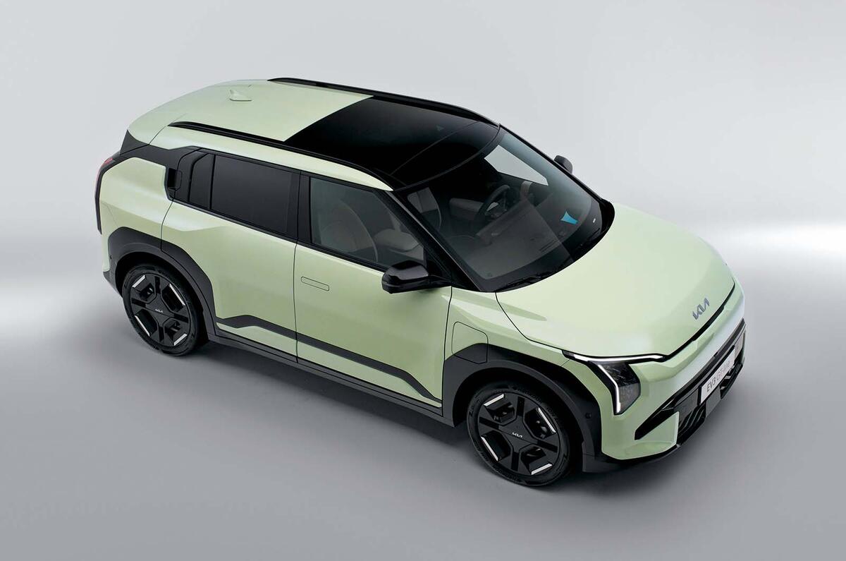 kia ev3 front three quarter