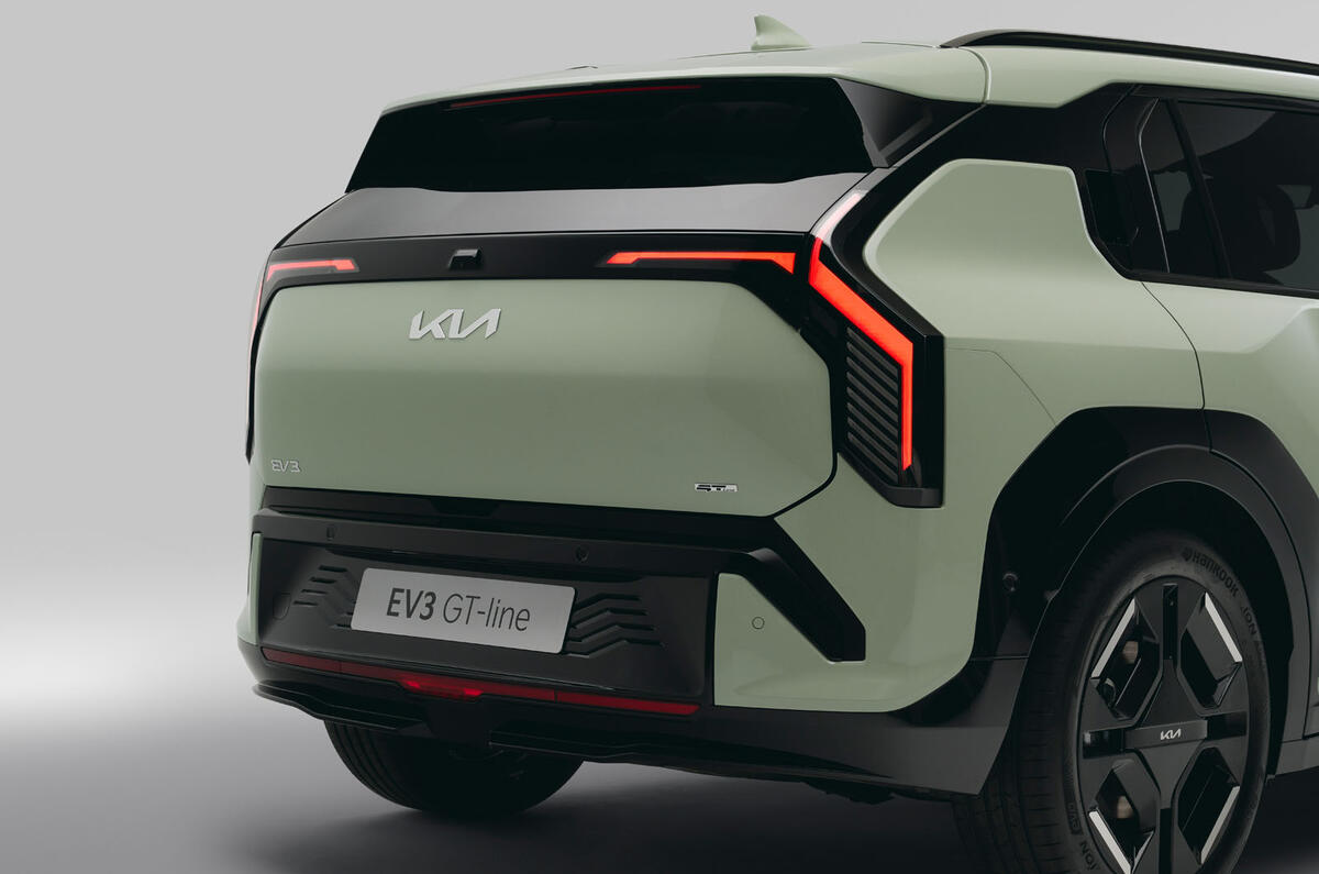 Kia EV3 rear close Kia EV3 rear close