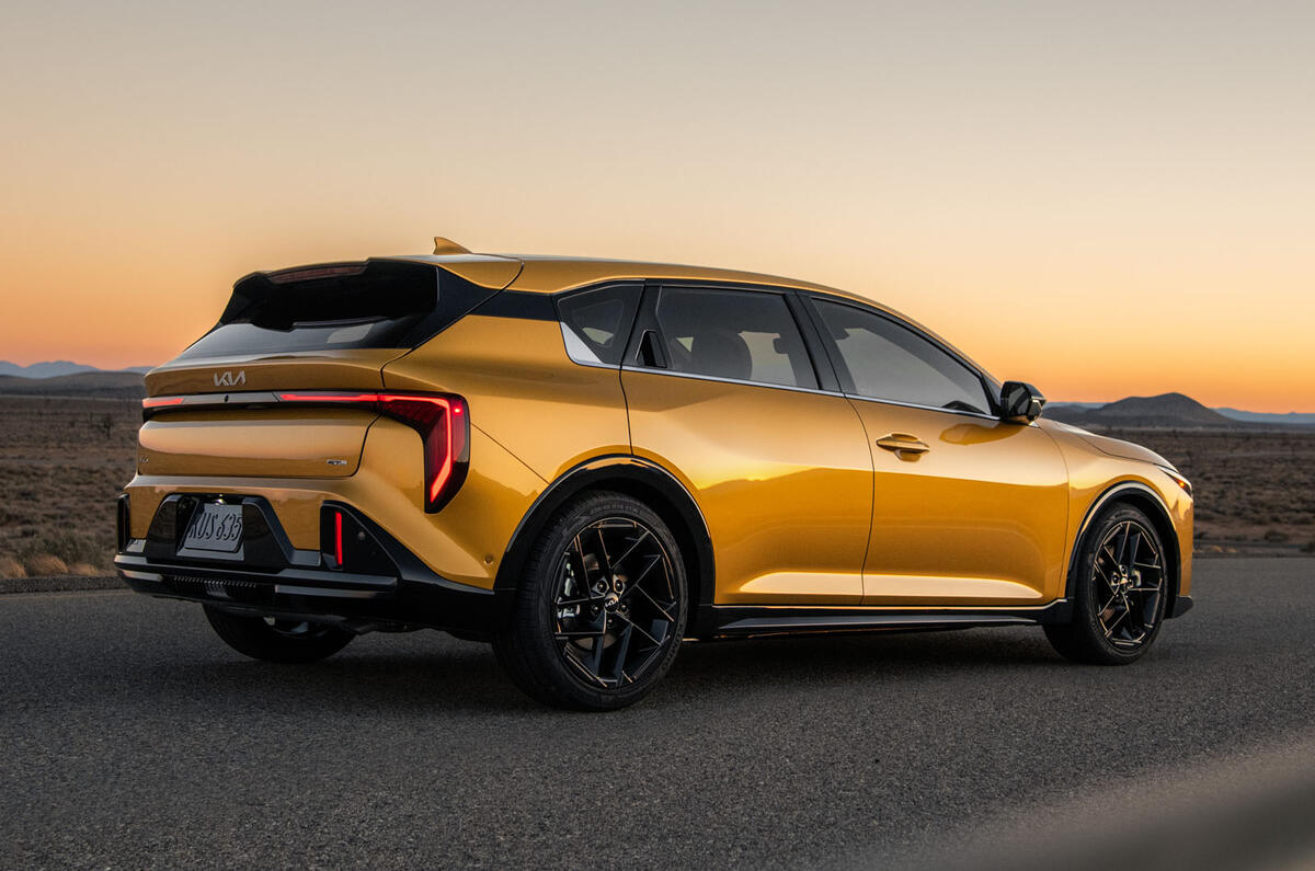 Kia K4 hatchback rear quarter static Kia K4 hatchback rear quarter static