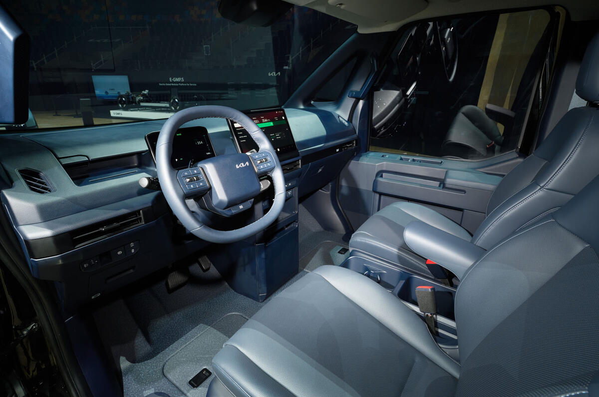 Kia PV5 cargo interior front Kia PV5 cargo interior front