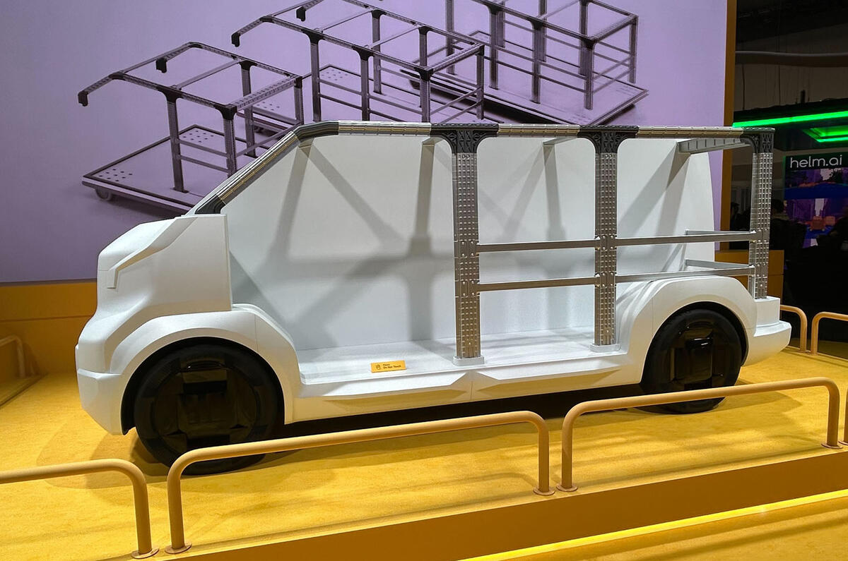 Kia PV5 cutaway CES side Kia PV5 cutaway CES side