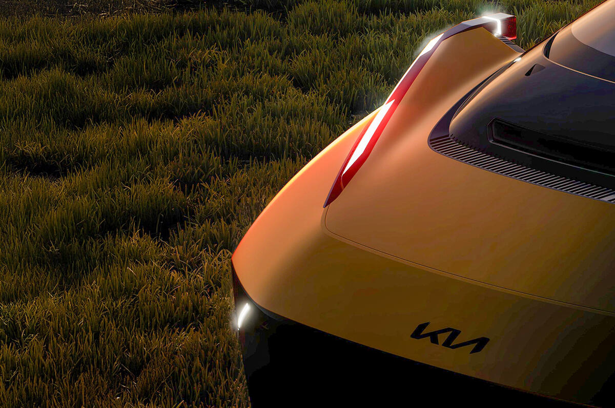 Kia saloon teaser front