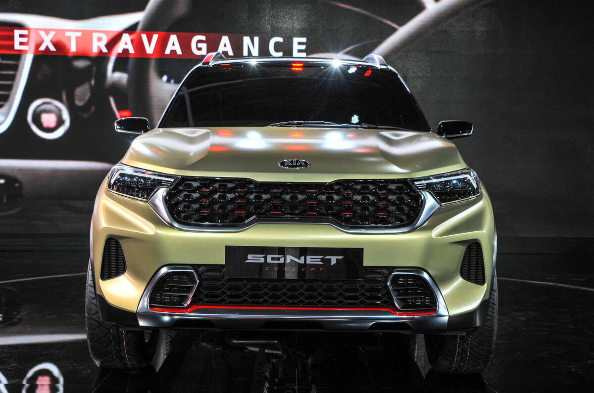 New Delhi Auto Expo 2020 - Kia Sonnet nose New Delhi Auto Expo 2020 - Kia Sonnet nose