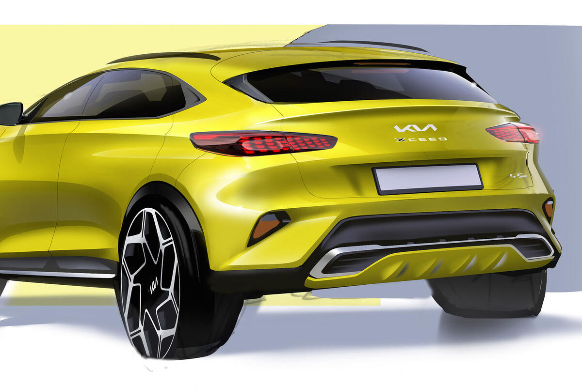 Kia Xceed 2022 facelift sketch rear