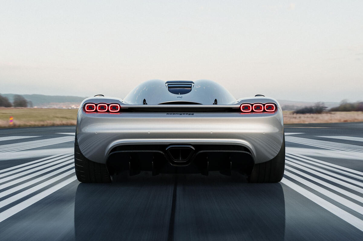Koenigsegg CC850 dynamic rear Koenigsegg CC850 dynamic rear