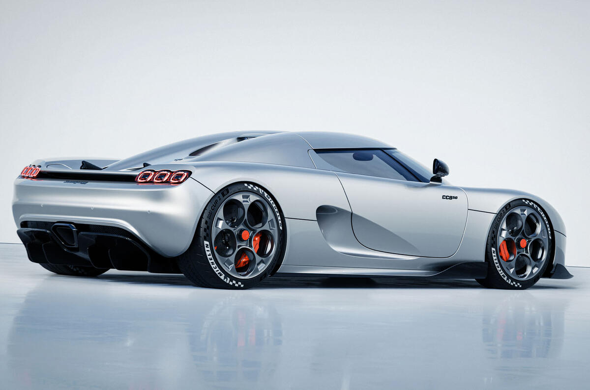 Koenigsegg CC850 studio rear three quarter hero Koenigsegg CC850 studio rear three quarter hero