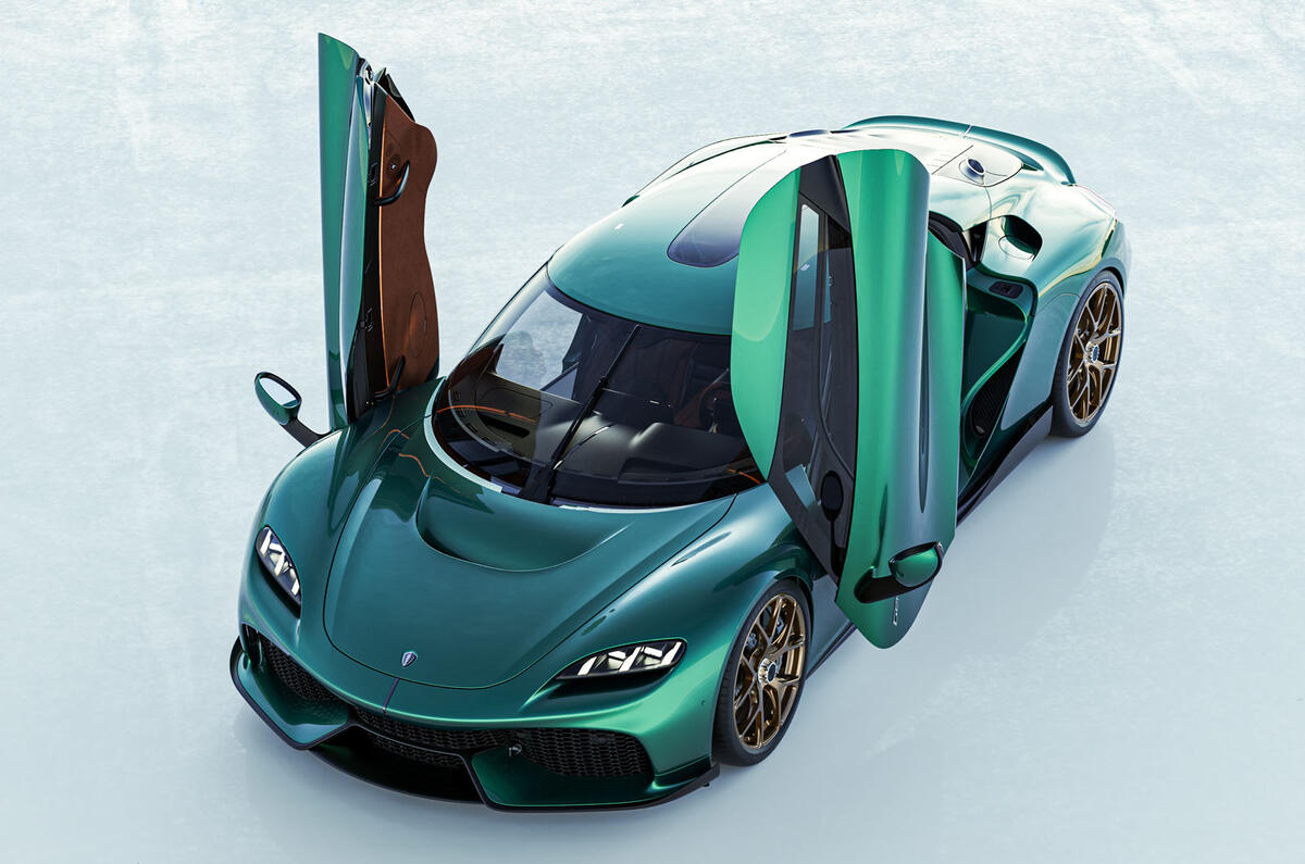 Koenigsegg Gemera 2025 front doors up Koenigsegg Gemera 2025 front doors up