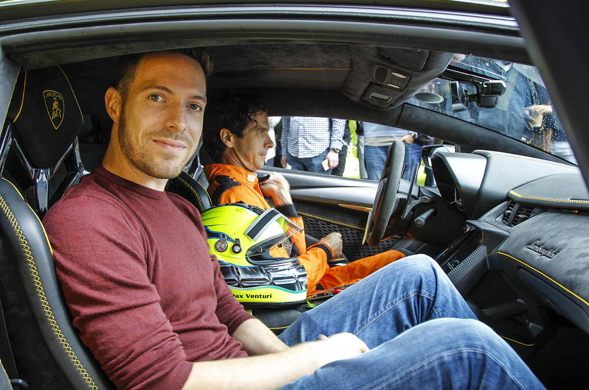 Flat out in a Lamborghini Centenario on the Goodwood hillclimb