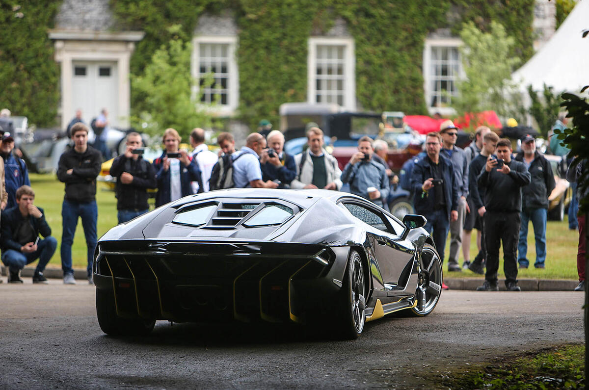 Flat out in a Lamborghini Centenario on the Goodwood hillclimb