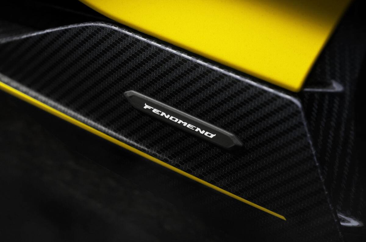 Lamborghini Fenomeno badge detail Lamborghini Fenomeno badge detail