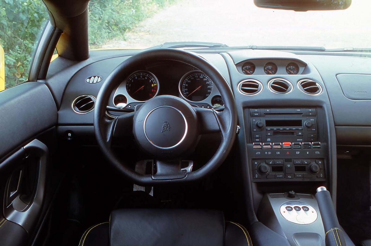 Lamborghini Gallardo interior shot