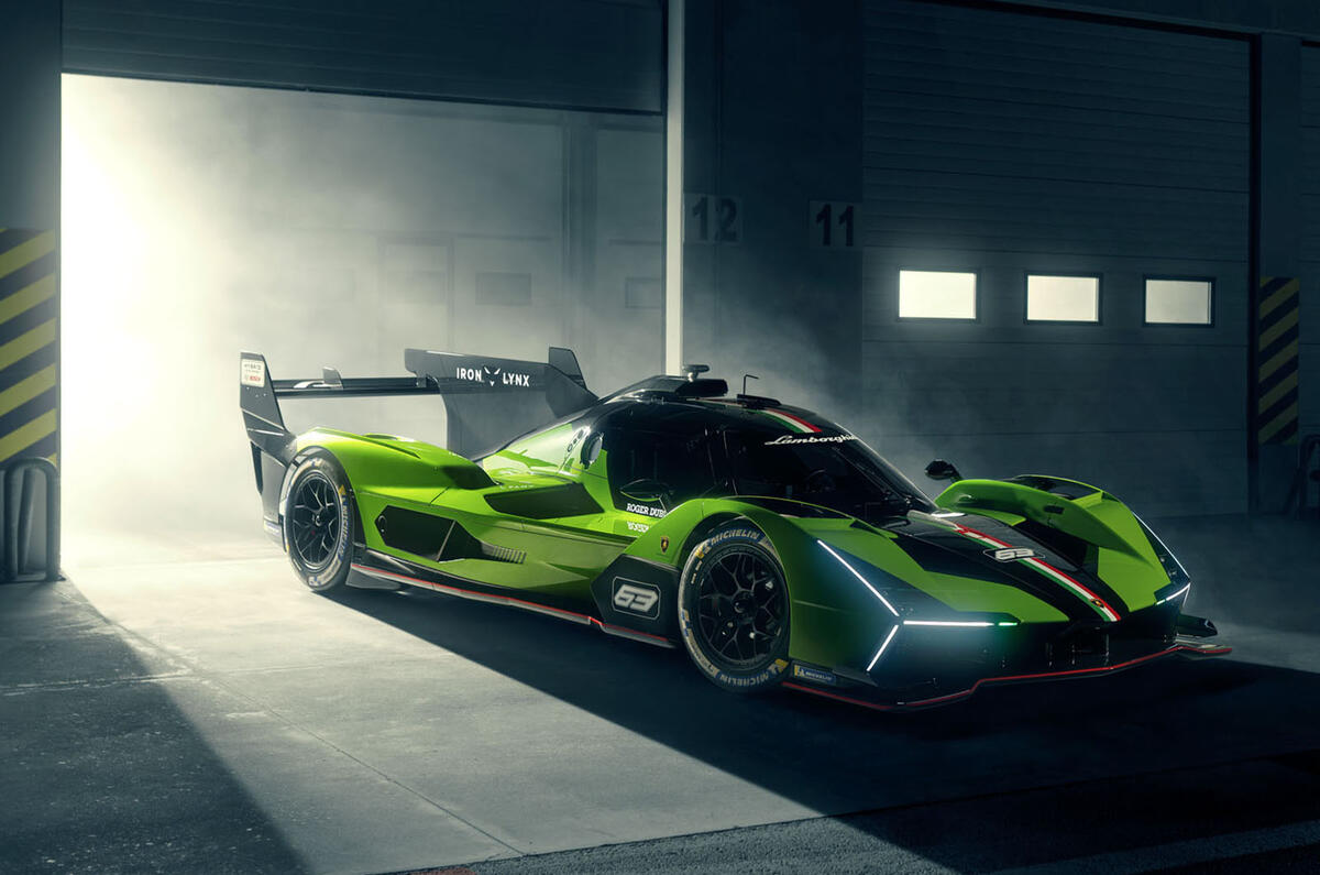 Lamborghini SC63 LMDh front quarter static Lamborghini SC63 LMDh front quarter static